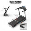 Usage pratique du Tapis de course pliable et inclinable - PROTRACK
